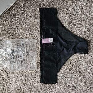 NWT Victoria's Secret Adore Me Black w/lace bikini underwear